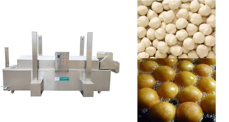 Deep Frying Continuous Fried Fish Ball Frying Fryer Machine