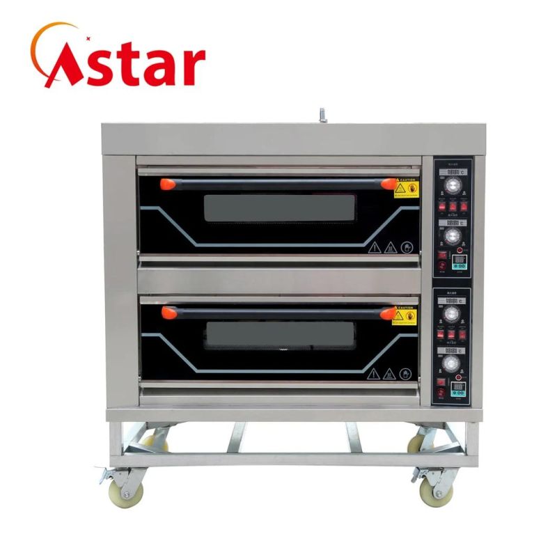 Factory 2 Deck 4 Trays Kitchen Catering Bakery Equipment Commercial Electric Biscuit Bread Baking Oven