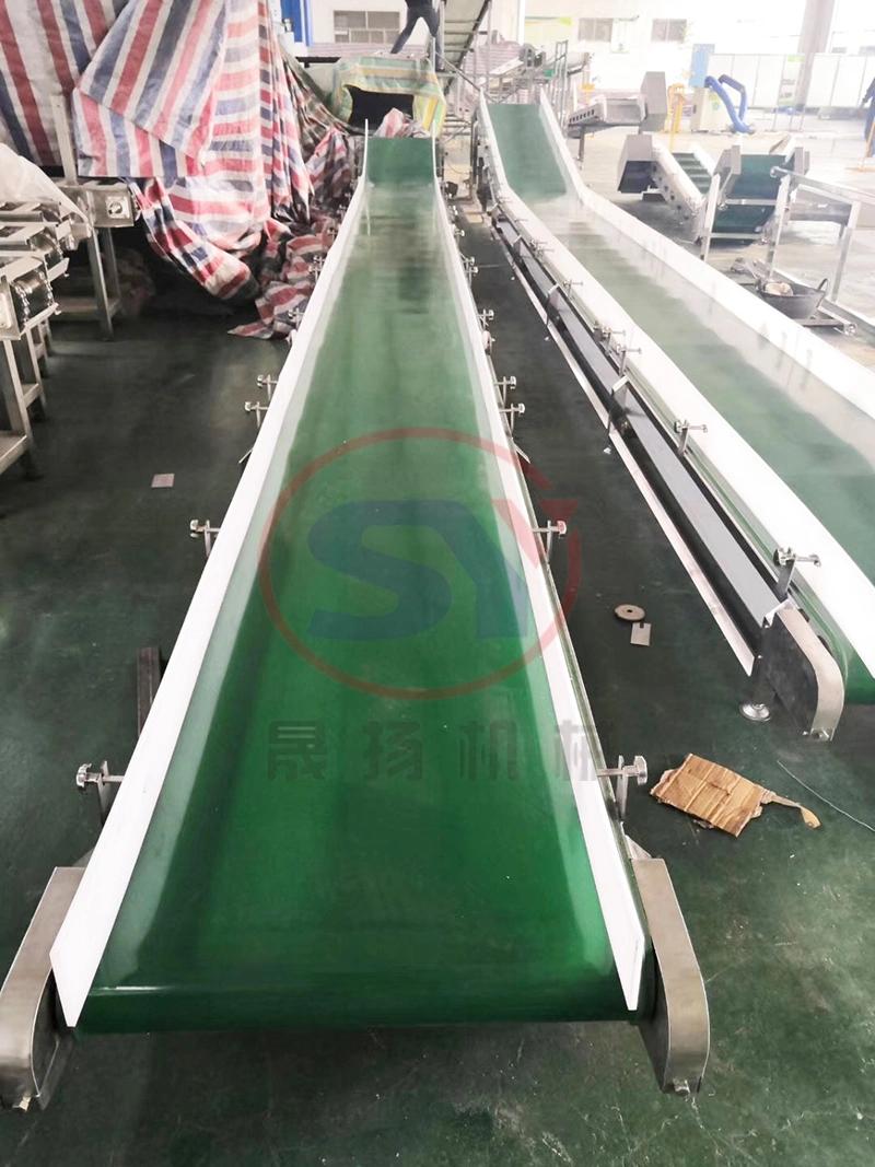 Horizontal Belt Powder Coating Conveyor for Raw Material Flat Transmission