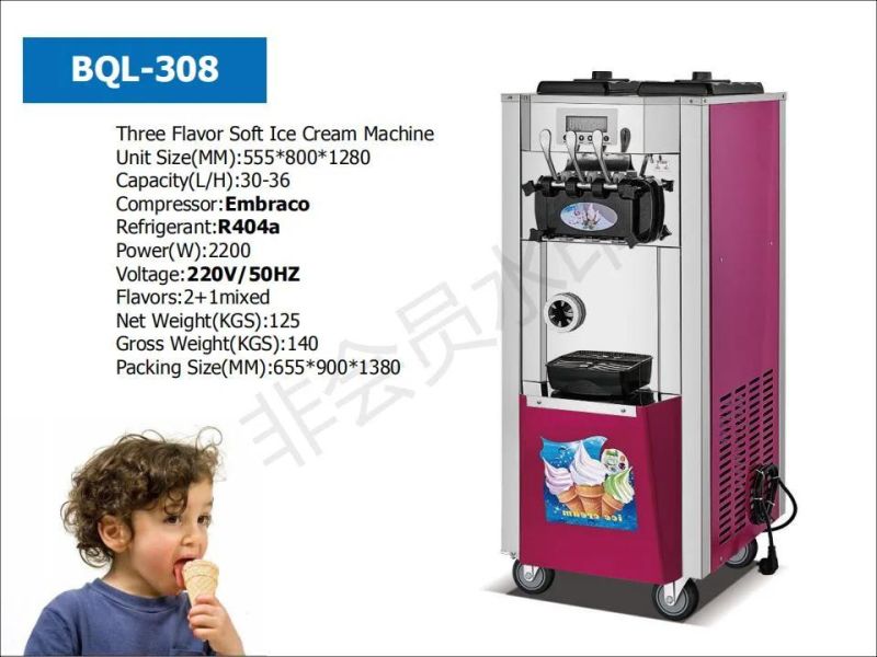 New Type High Efficiency Easy to Clean Commercial Ice Cream Machine