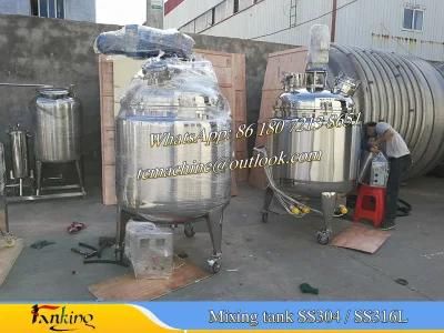 500liter Stainless Steel Mixing Tank with Casters