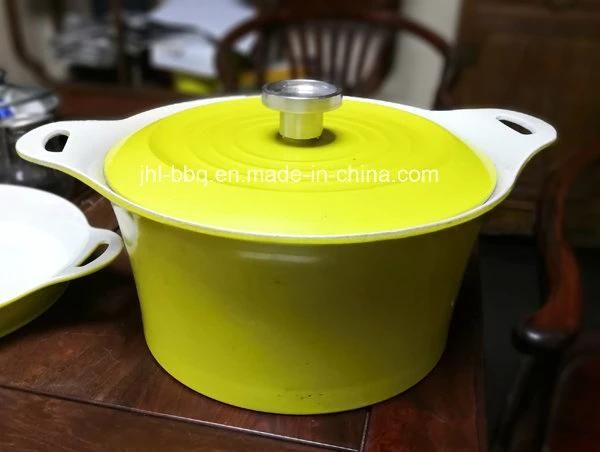 Iron Casting Colour Enamel Stockpot with Side Handles