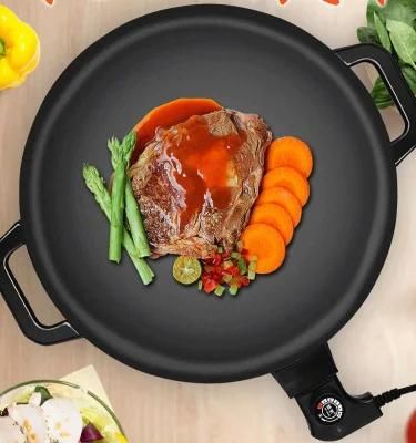 Smokeless Non-Stick Grill with Temperature Knob Electirc Griddle Kitchen Appliance
