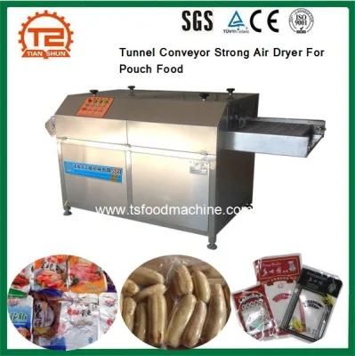 Food Drying Machine Tunnel Conveyor Strong Air Dryer for Pouch Food