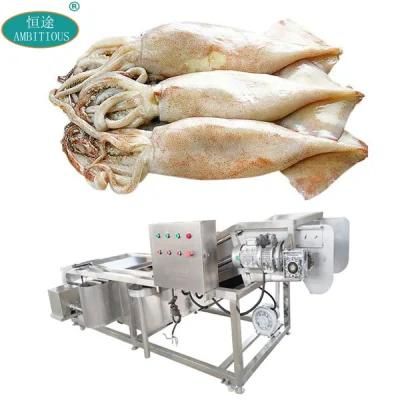 Industrial Seafood Bubble Washing Automatic Machine for Cleaning Squid