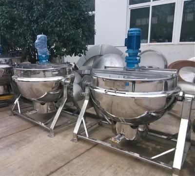 Sanitary Gas LPG LNG Heating Jacketed Kettle for Food Chemistry