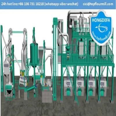 50t Super Fine Flour Maize Meal Milling Equipment for Good Quality