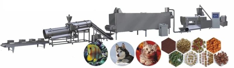 Automatic Floating Fish Feed Pellet Pet Food Making Machine