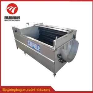 Potato Washing &amp; Peeling Making Machine with 9 Brush Rollers