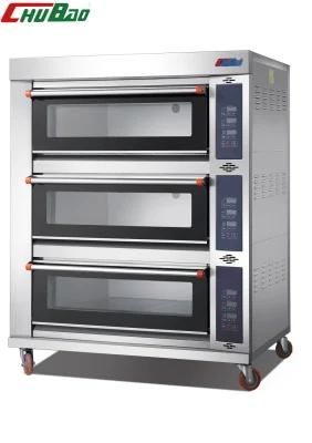 Commercial Kitchen 3 Deck 6 Tray Luxury Electric Oven for Baking Bakery Machinery Food ...