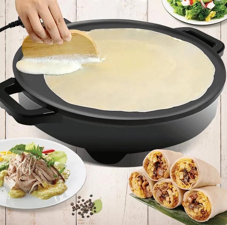 Household Hot Sale Non Stick Plate Pizza Pancake Maker Electric Crepe Maker Kitchen Equipment