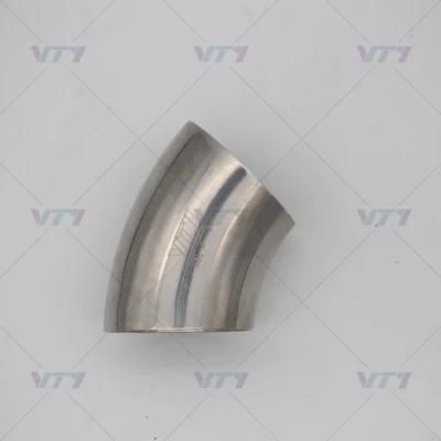Sanitary Stainless Steel 45 Degree Short Elbow with Welded End