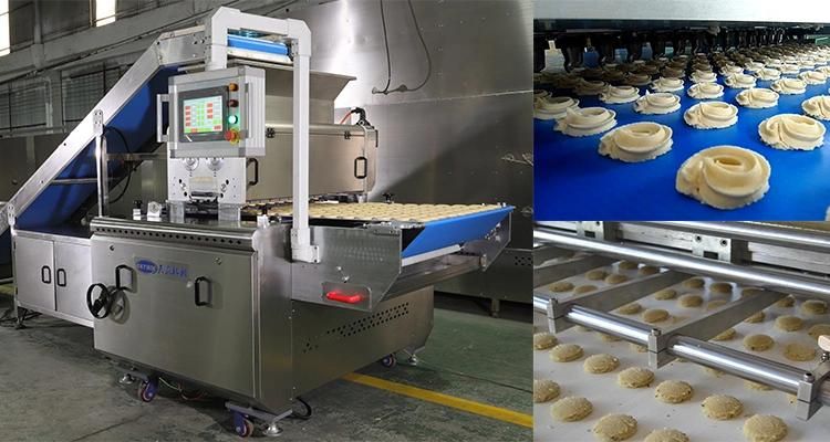 Food Processor 304 Stainless Steel Three Color Cookies Production Line Cookie Extruder Machine