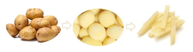 Automatic Washing Peeler Cutter Potato Peeling and Cutting Machine