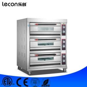 Commercial 3 Decks 6 Trays Electric Pizza Oven for Bakery