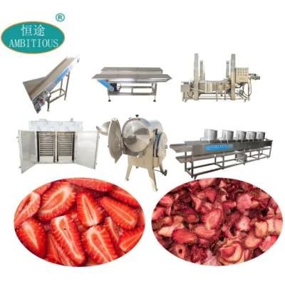 Drying Strawberry Slices Processing Line Sorting Washing Cutting Dryer Machine