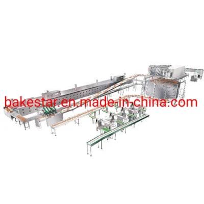 1000-2000PC/H Industrial Production Line Complete Automatic Toast Slicing Bread Making ...