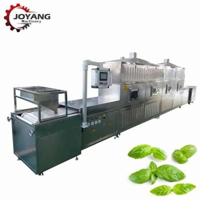 100kw Tunnel Belt Basil Leaves Microwave Sterilizing Drying Machine