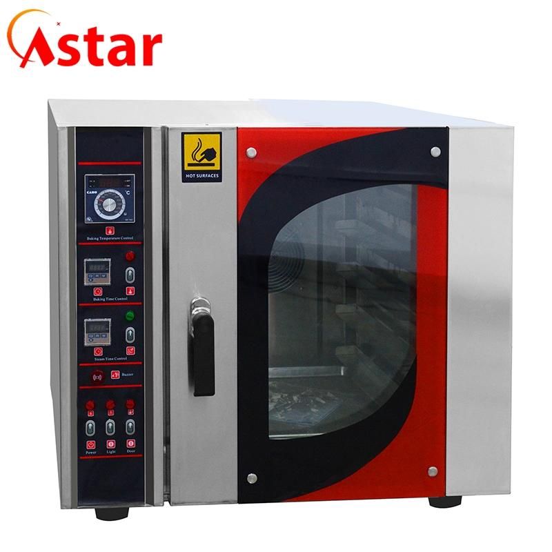 Wholesale Kitchen Bakery Equipment 5 Trays Gas Pizza Bread Cake Hot Air Convection Oven with Steam