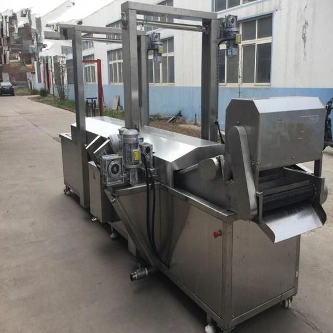Commercial Automatic Gas Electric Onion Peanut Potato Chips Frying Machine Continuous Deep Fryer with Oil Filter