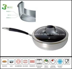 3 Ply Stainless Steel No Oil Fry Pan