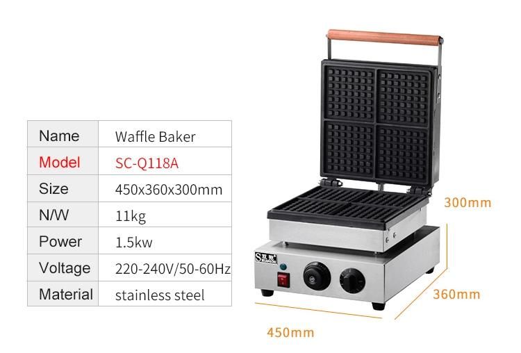 Commercial Electric Heart-Shape Waffle Baker Waffle Maker