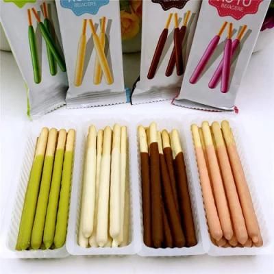 Fully Automatic Pocky Sticks Finger Biscuit Chocolate Dipping and Coating Machine