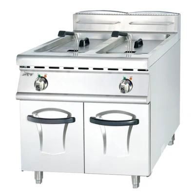 Eh885 Electric Fryer 2 Tank 2 Basket with Cabinet