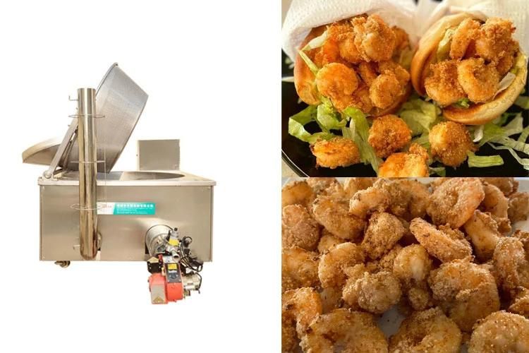 Food Deep Batch Fryer Machine Breaded Shrimps Deep Gas Fryer
