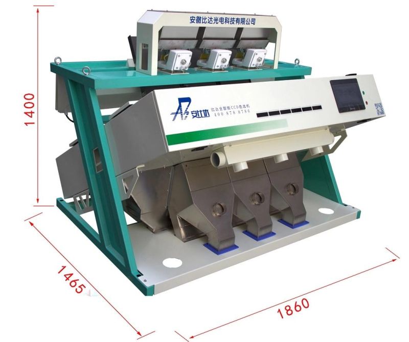 Food Processing Machine 3 Chutes CCD Soybean Color Sorter