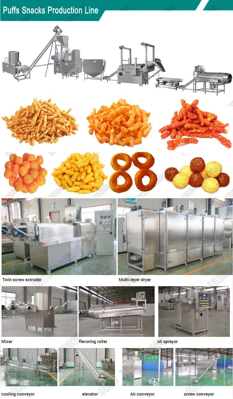 Automatic Nik Naks Cheetos Corn Curls Kurkure Production Line