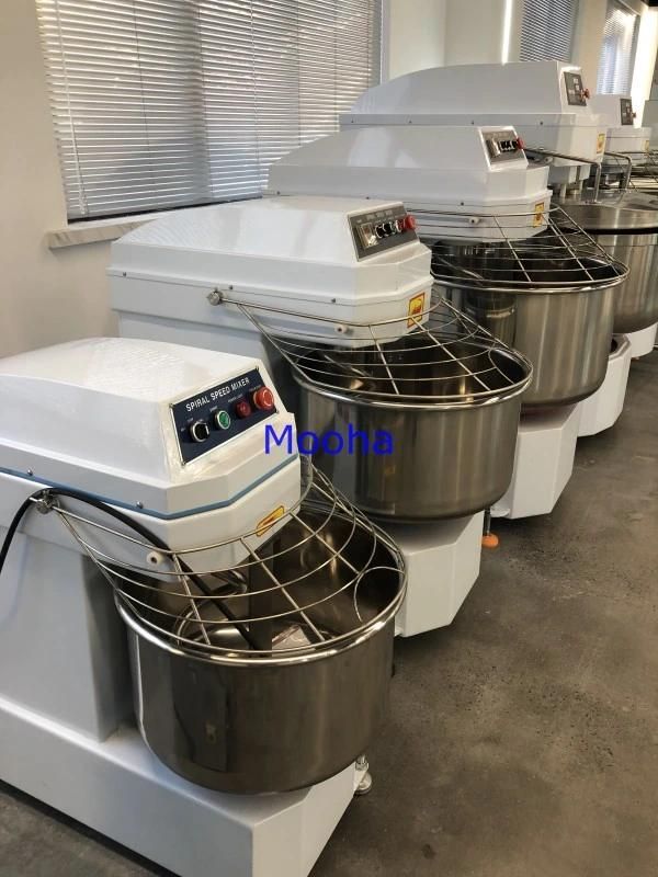 Commercial 50kg 100kg Bakery Bread Pizza Spiral Dough Mixer