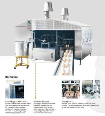CE Pulp Egg Roll Production Line Ice Cream Cone Machine 14000L * 2300W * 2000h