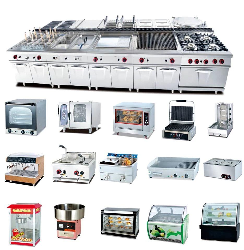 Restaurant Hotel Industrial Commercial Free Standing Electric Range with Four Cookers and Electric Hot Plate