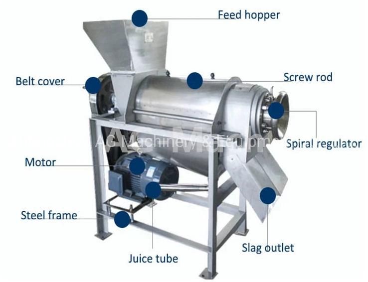 Hot Selling Double Screw Fruit Press Machine Spiral Juice Extractor Apple Juicer Machine
