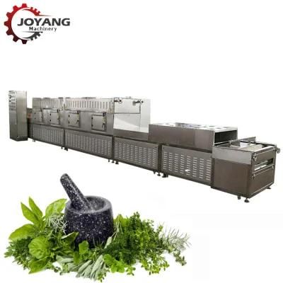 PLC Industrial Microwave Herb Drying Flower Tea Sterilization Machine