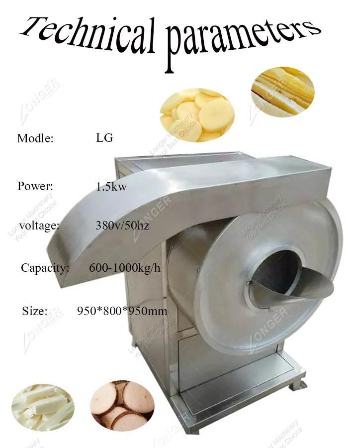 Industrial Automatic Electric Cassava Slicing Sweet Potato Chips Slicer Machine