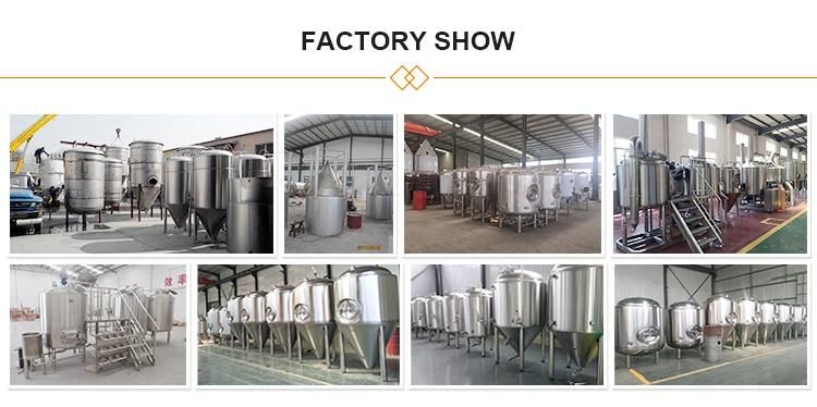Stainless Steel 500L 1000L 2000L 5bbl 7bbl 10bbl 15bbl Beer Brewing Equipment for Beer Bar Pubs