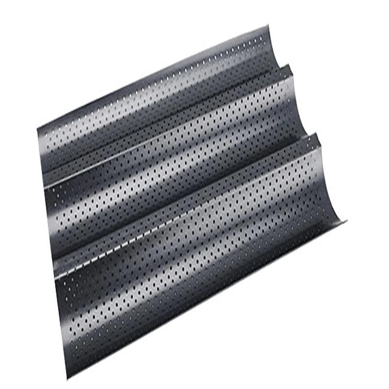 Aluminum Alloy 3 Grooves French Bread Baguette Baking Trays