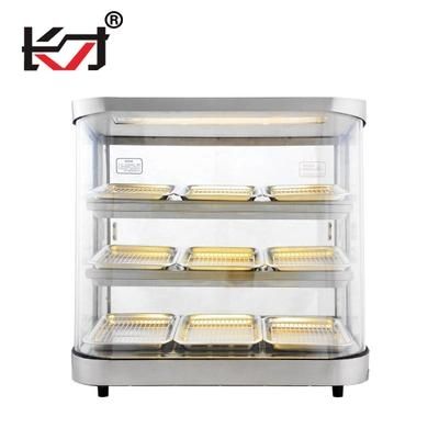 Dzcf-3f/9p Curved Glass Hot Food Warmer Display Showcase on Sale