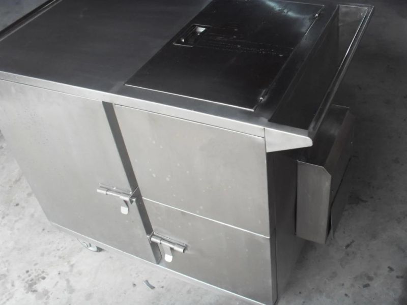 Stainless Steel Electric Heated Type Insulated Food Cart (THR-FC011)