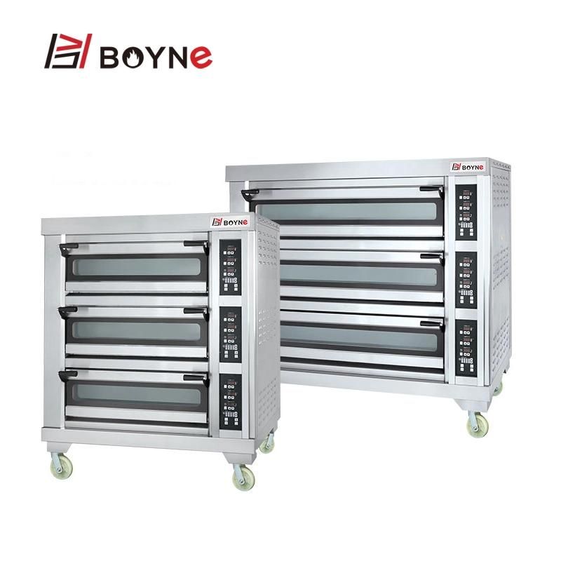 Bakery Oven Electric Three Layer Nine Trays Bread Baking Oven