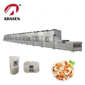 High Efficiency Tunnel Conveyor Continuous Nuts Microwave Baking and Drying Machine