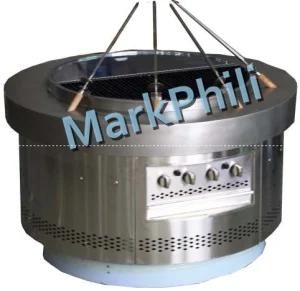 Commercial Restaurant Equipment Gas Round Half Grill Half Griddle