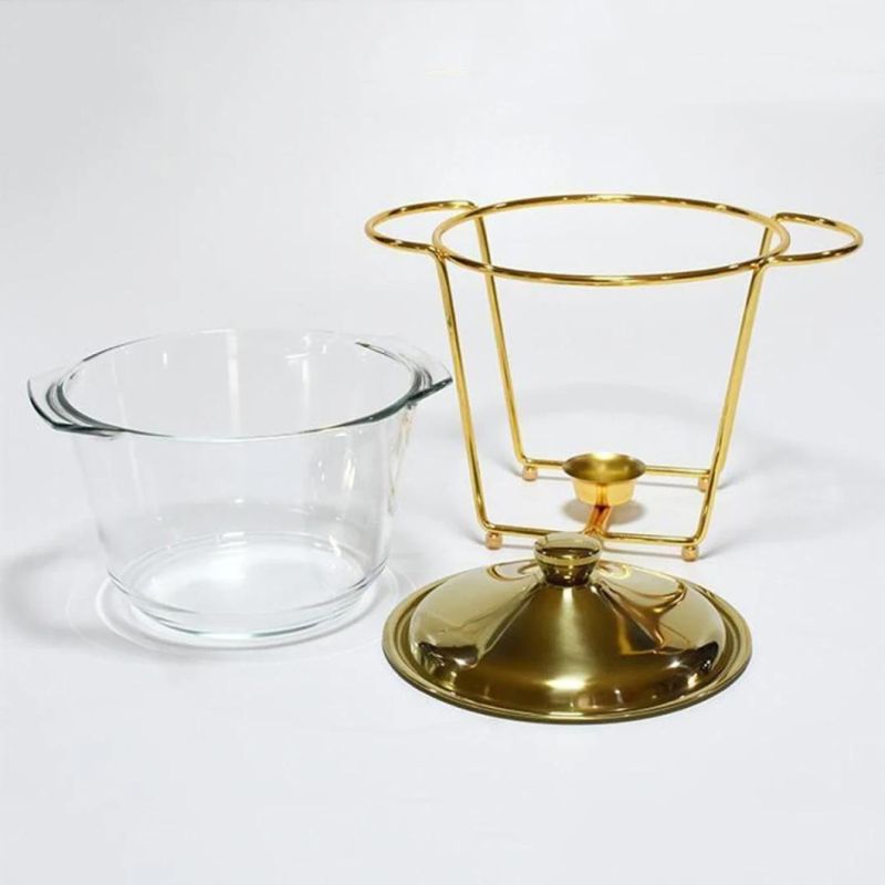 4L Clamshell Catering Buffet Stove Serving S/S with Glass Window 9 Qt. Full-Size Gold PARA.