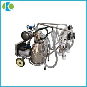 Best Quality Electrical Single Bucket/Double Barrels Movable Cow Sheep Milking Machine ...
