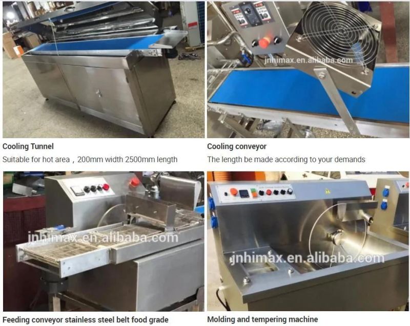 CE Small Professional Chocolate Tempering Enrobing Coating Machine with Cooling Tunnel