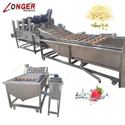 Industrial Mushroom Apple Washer Shrimp Cleaning Drying Fruit and Vegetable Washing Line