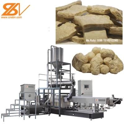 Vegetarian Meat Full Fat Soya Protein Chunks Extruder Twin Screw Extruder