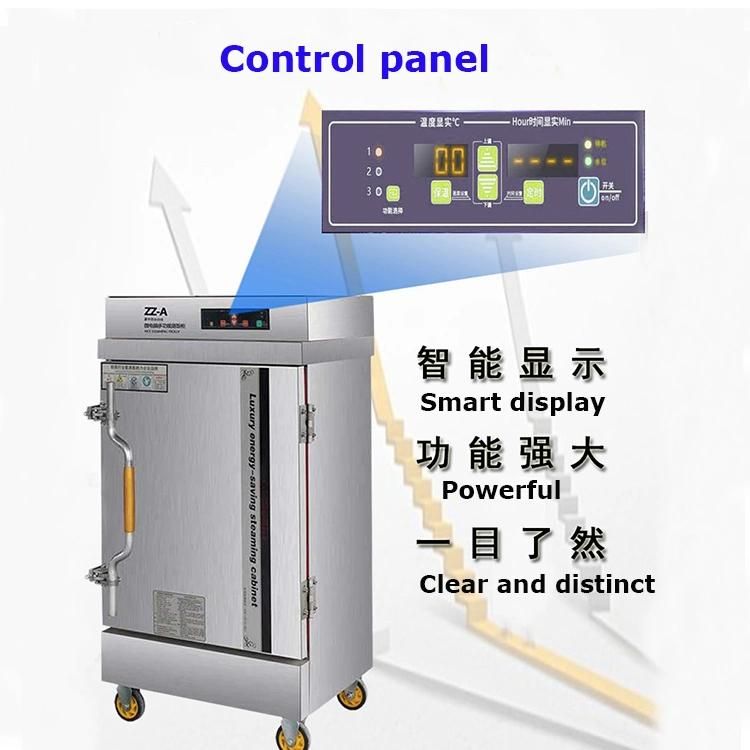 Industrial Commercial Electric Rice Steamer Cabinet 12 24 Trays Gas Type Rice Steamer Machine with CE